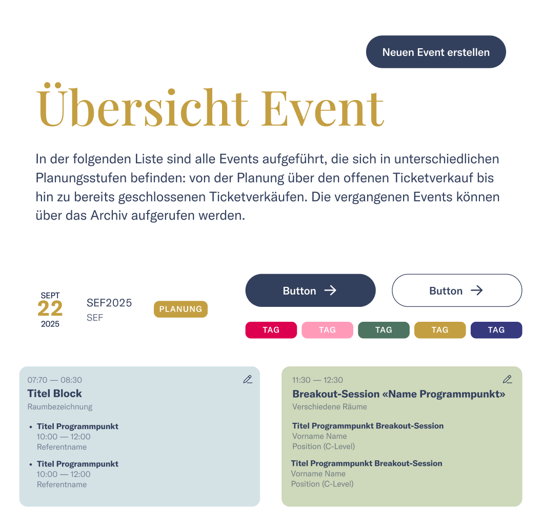 Screenshot 2 Armida Eventmanagement für NZZ Connect